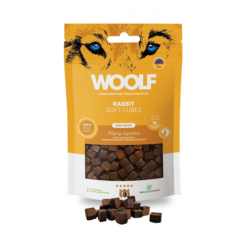WOOLF Soft Rabbit Cubes - 100 g | Köp på Brogaarden.se